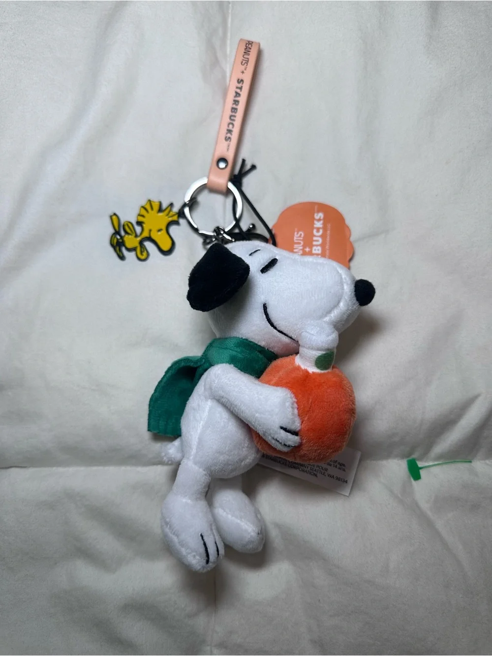 Starbucks Snoopy Pumpkin Plush Keychain
